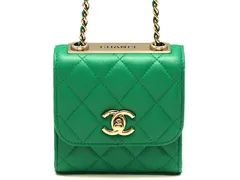 CHANEL シャネル バッグ ミニマトラッセ11 トレンディCC チェーンショルダー グリーン/GP ﾊﾞｯｸﾞ A81633  ショルダーバッグ ラムスキン レディース【中古】のサムネイル