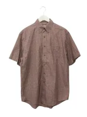 ブルックスブラザーズ BROOKS BROTHERS ボタンダウンシャツ 半袖 M ギンガムチェック ボルドー系 トップス