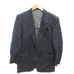 カルヴェン CARVEN テーラードジャケット デニム地 白ステッチ 96-AB5 紺 ネイビー /YJ ■GY66のサムネイル