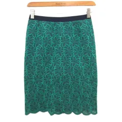 サカイラック sacai luck タイトスカート ひざ丈 レース 1 緑 グリーン 紺  ネイビー 14SSLU717のサムネイル