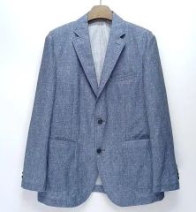 SCYE✨デニムテーラードジャケット裏地シルク インディゴ デザイン 