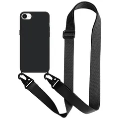 ネックストラップ For iPhone SE iPhone 3/2 用スマホケース 蛍光色 シリコン アイフォン iPhone For 7 ケース シンプル ソフトiPhone SE ケース 第3/第2世代 保護カバー 携帯ストラップ 紐付き 斜めがけ 8 (