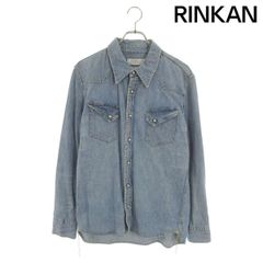 極美品】レミレリーフ デニムウエスタンシャツ インディゴ ブルー L