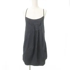 ダブルスタンダードクロージング ダブスタ DOUBLE STANDARD CLOTHING 美品 キャミソール チュニック クロスバック ジップデザイン F フリーサイズ 黒 ブラックのサムネイル