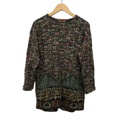 MISSONI(ミッソーニ) チュニック サイズL レディース美品  - ボルドー×ブルーグリーン×マルチ クルーネック/長袖/ニットのサムネイル