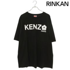 KENZOケンゾー黒刺繍ロゴ花白半袖Tシャツ3L大きいワイドゆったりサイズ 