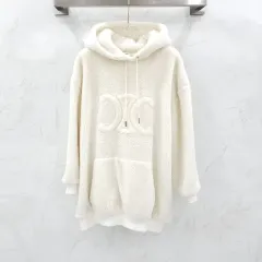 XS / Celine セリーヌ ツリー トリオンフ Shearling シアーリング オーバーサイズ WHO フリース 2Y15A699Mのサムネイル