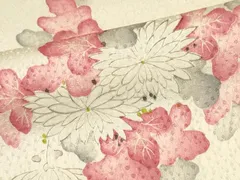 平和屋着物■上質な小紋　草花文　正絹　逸品　CABF6794ou