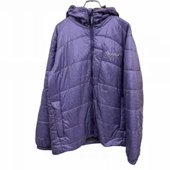 【中古】[印象AB] AIGLE エーグル 中綿入り / パデッドジャケット / パーカー メンズ M パープル ブルーパープル 青紫 ナイロン×ポリエステル(充填物：ポリエステル100%) チェック柄 長袖 古着 ハイネックフード 胸にロゴ刺繍 フルジップのサムネイル