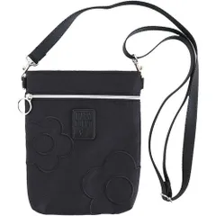 MARY QUANT マリークヮント ショルダーポーチ ブラック スマホショルダー スマホポーチ ポシェット ポケットプラス 約19cm×13cm×2cm 000846-0001-02