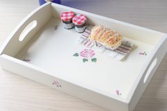 マニーステンシルローズ Woodトレー 木製 小物入れ 収納 大きめサイズ