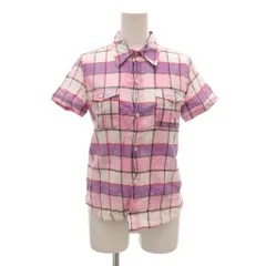 アーペーセー A.P.C. ヴィンテージ シャツ M ピンク系 チェック柄 半袖 胸ポケット付き /NL ■GY06のサムネイル