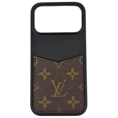 ルイ・ヴィトン Louis Vuitton IPHONE バンパー 17 PRO MAX 携帯電話ケース モノグラム カーフレザー ブラウン ブラック M26927 レディース 【中古】