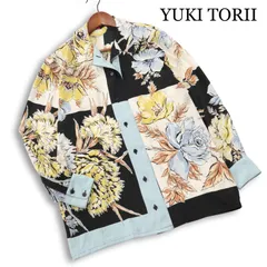YUKI TORII ユキトリイ 通年★ 長袖 総柄 花柄 切替 シャツ 日本製 Sz.M レディースのサムネイル
