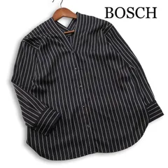 BOSCH ボッシュ 通年★ 長袖 サテン ストライプ ブラウス Sz.36 レディースのサムネイル