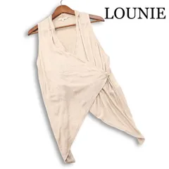 LOUNIE ルーニィ 春夏★ ショート ドレープ ジレ ベスト Sz.F レディースのサムネイル