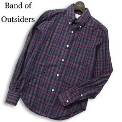 Band of Outsiders バンドオブアウトサイダーズ 通年★ 長袖 チェック柄 ボタンダウン シャツ Sz.0 メンズのサムネイル