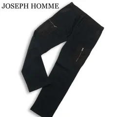 JOSEPH HOMME ジョセフ オム 通年★ ストレッチ 切替 ジップ カーゴ パンツ Sz.50 メンズ 黒のサムネイル