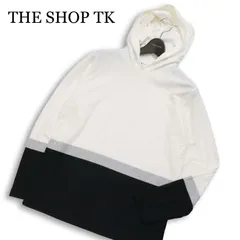 【新品 未使用】 THE SHOP TK タケオキクチ ヘリンボーン プルオーバー 切替 フーディー パーカー Sz.L メンズのサムネイル