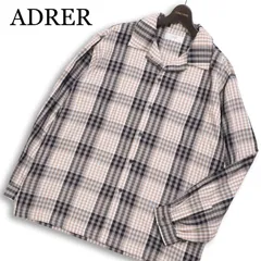 ADRER アドラー 通年★ 長袖 チェック ビッグシルエット オープンカラー シャツ Sz.M メンズ