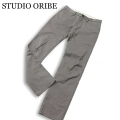 STUDIO ORIBE スタジオオリベ 通年★ 【L-POCKET PANTS】 ストレッチ スリム チノ パンツ 日本製 Sz.L位 メンズ グレーのサムネイル