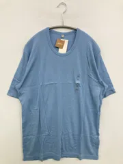 UNIQLO ユニクロ Tシャツ/カットソー XL スカイブルー 無地 ミドル丈 半袖 クルーネック(丸首) Uネック メンズ