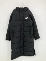New Balance ニューバランス ダウンジャケット/コート M ブラック 無地 ブランドロゴ ロング丈 フードあり ジップアップ ボタン留め メンズのサムネイル