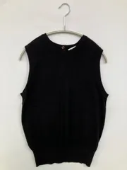 ZARA ザラ ベスト USA S ブラック 無地 レディース
