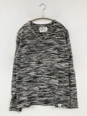 AZUL by MOUSSY アズールバイマウジー ニット/セーター S ブラック ニット その他総柄 ミドル丈 長袖 Vネック メンズ