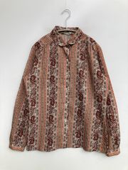 BURBERRY バーバリー オールド 総柄 丸襟 ジャケット ブラウス - メルカリ