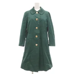 ピエールカルダン Pierre Cardin ステンカラーコート 緑 グリーン ゴールドボタン ウエストベルトデザイン ロング丈 /ML ■GY06のサムネイル