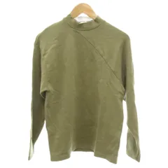 ハイク HYKE 美品 スウェット トレーナー ウール混 薄手 モックネック 長袖 M カーキ オリーブ /MG ■GY58のサムネイル