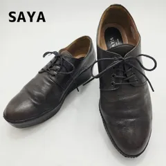 SAYA　サヤ　レザーレースアップシューズ　5302　厚底　コンフォートシューズ　日本製　本革　24cm　ダークブラウン/濃茶