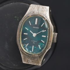 稼働/手巻きSEIKO 21石 グリーン文字盤 ヴィンテージ レディース腕時計