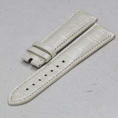 18mm時計ベルト　カミーユ・フォルネ白色ホワイト竹斑クロコダイル 18mm時計ベルト カミーユ・フォルネ白色ホワイト竹斑クロコダイル