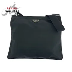 PRADA プラダ テスート 三角ロゴプレート ブラック 黒 シルバー金具 ナイロン ショルダーバッグ サコッシュ レディース 506416【中古】