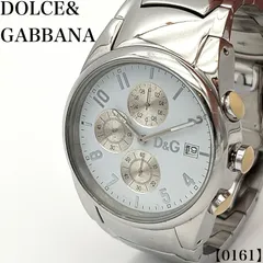 稼働品 Working item ディーアンドジー D&G ドルチェ&ガッバーナ DOLCE&GABBANA サンドパイパー Sandpiper クロノグラフ デイト 白文字盤 腕時計 メンズ Men's クォーツ Quartz 時計　0161のサムネイル