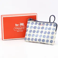 美品 箱付 コーチ ブリーカー ペインテッド ドット リストレット ポーチ 水玉 ファッション ブランド小物 2000000 NSK KMT