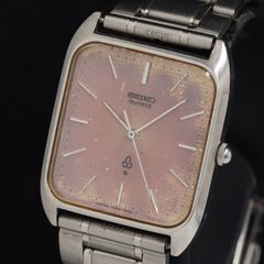 不動 SEIKO キングクォーツ スクエア KQ 78年 純正ベルト メンズ時計