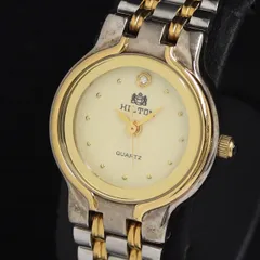 ヒルトン HQ0091 QZ ゴールド文字盤 石付 レディース腕時計 KRH 2000000 NSKのサムネイル