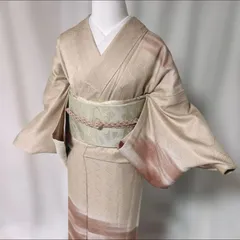 未使用近い 単衣 正絹 訪問着 フルセット 灰桜 暈し 夏帯 夏小物付 未使用近い 単衣 正絹 訪問着 フルセット 灰桜 暈し 夏帯 夏小物付