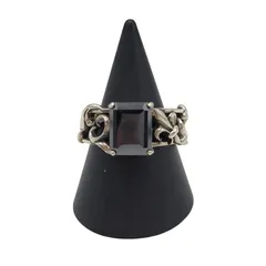 【中古品】 PATRICK COX パトリックコックス 925 BLACK STONE RING ブラック ストーン リング 指輪 アクセサリー 【192-260523-as-05-izu】のサムネイル