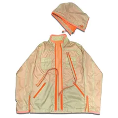 Vintage 90s ナイロンジャケット フーディー 変形 ARCHIVE ジップ リップストップ 希少 レア パラシュート ギミック 貴重 レア 00s I141のサムネイル