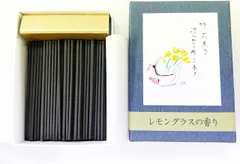Awaji Baikundoのミニ寸煙の少ないIncense Sticks けむりの少ない短いIncense 竹炭爽力 レモングラス 55ｇ お線香 お香のサムネイル