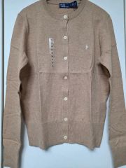 新品タグ付 ラルフローレン POLO カーディガン S 長袖 キャメル 冷房