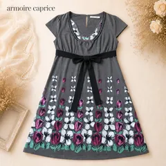 armoire caprice 花柄ワンピース インナー付き 2点セット 38