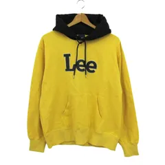 リー パーカー フーディ 長袖 未使用 コットン ブランド トップス レディース Mサイズ イエロー×ブラック Lee