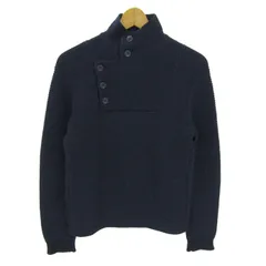 アルマーニエクスチェンジ ニット セーター 長袖 ウール混 ブランド トップス レディース Sサイズ ネイビー ARMANI EXCHANGE 【中古】