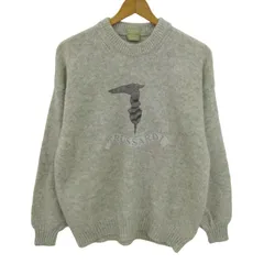トラサルディ ニット 長袖 ロゴ ウール トップス メンズ ﾌﾘｰサイズ グレー TRUSSARDI 【中古】のサムネイル
