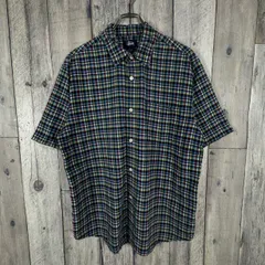 OLD stussy STUSSY 90s 紺タグ ステューシー 半袖 コットン チェック シャツ メンズ S サイズ